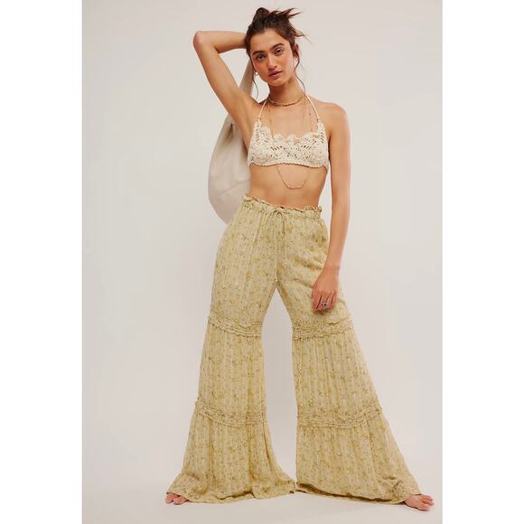Free People Emmaline Tiered Pull On Pants Size Small - Picture 1 of 12